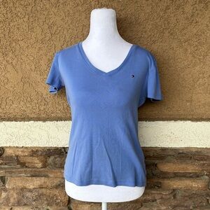 Tommy Hilfiger Women's Short Sleeve Blue Tee